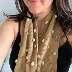 Tan Polkadot Scarf